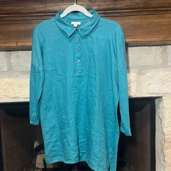 J. Jill 100% Linen Tunic Top - Picture 1 of 11